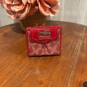 COACH Madison Op Art Pink Bifold Wallet